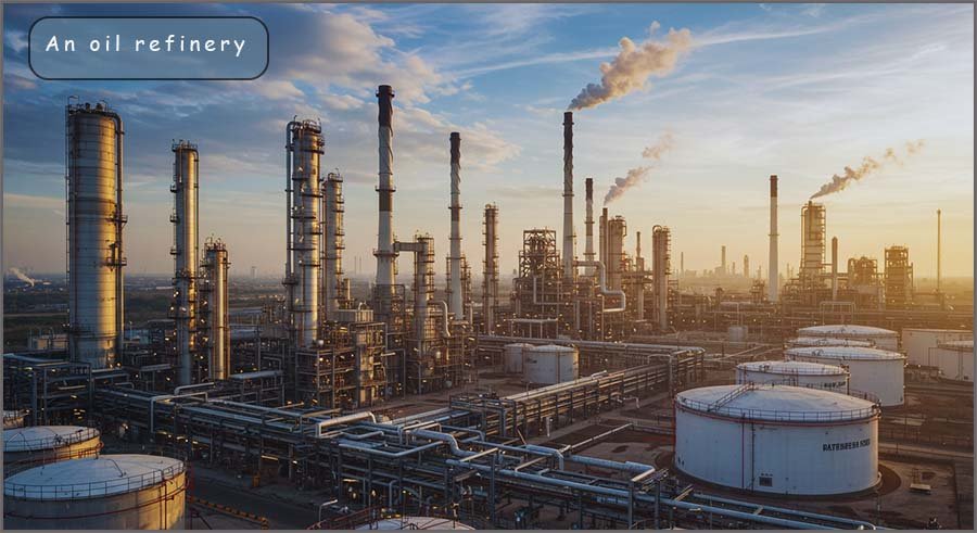 Image of an oil refinery